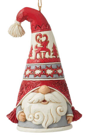 Nordic Noel Ornaments Gnome With Flap Hat - Boxed
