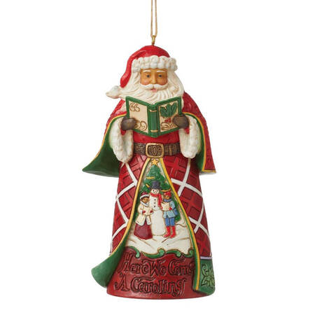 Christmas Song Santa Ornaments Here We Come A Caroling - With Box