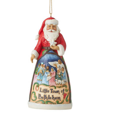Christmas Song Santa Ornaments Little Town Of Bethlehem - Boxed