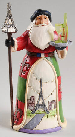 Santas Around the World French-Bonjour & Merry Christmas - Boxed