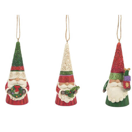 Holiday Gnome Ornaments Gnome 3 Pc Ornament Set - With Box