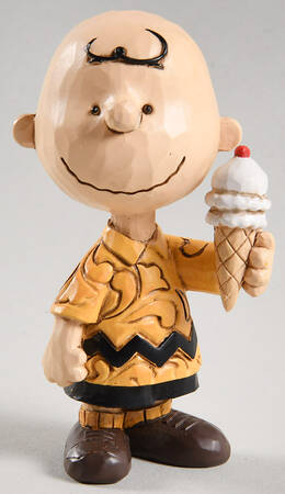 Snoopy Miniatures Charlie Brown With Ice Cream - Boxed