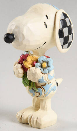 Snoopy Miniatures Snoopy With Flowers - Boxed