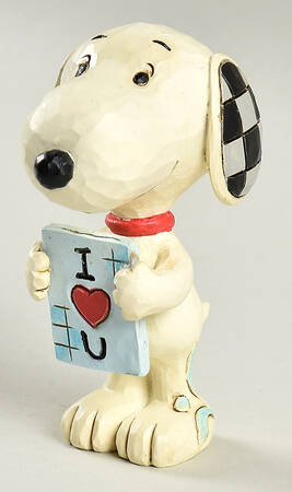 Snoopy Miniatures Snoopy With Love Sign - With Box