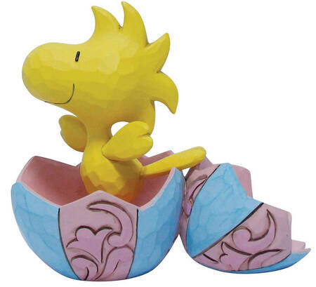 Snoopy Miniatures Woodstock Popping Out Of Egg Mini - Boxed