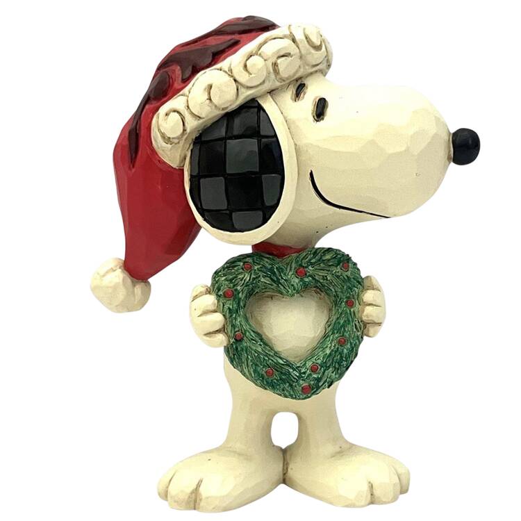 Snoopy Miniatures Snoopy With Heart Wreath Mini - Boxed