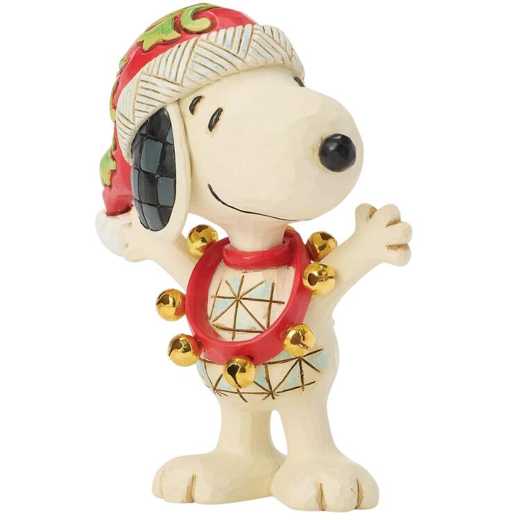 Snoopy Miniatures Snoopy With Bells Mini - Boxed