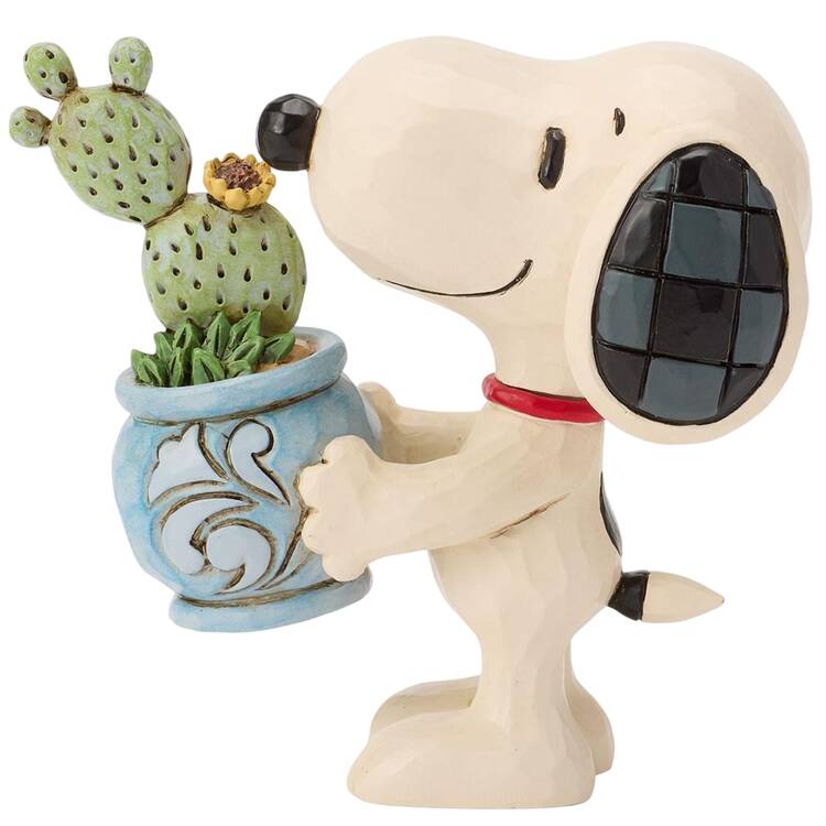 Snoopy Miniatures Snoopy With Plant Mini - Boxed