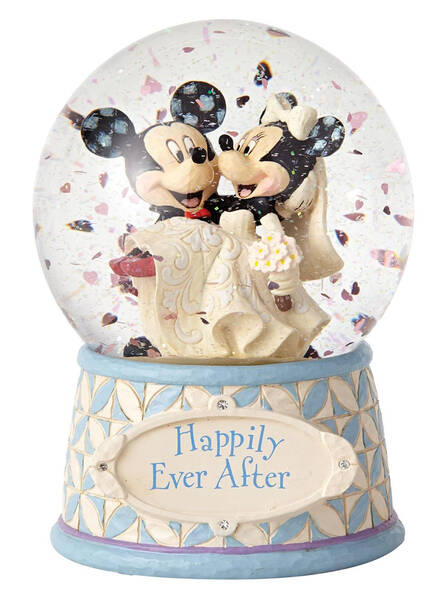 Disney Traditions Snowglobes Happily Ever After-Mickey & Minnie - Boxed