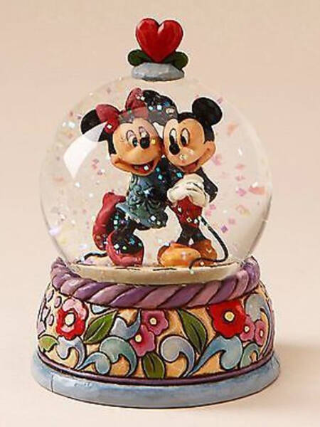 Disney Traditions Snowglobes Spring Jitterbug - Mickey & Minnie - Boxed