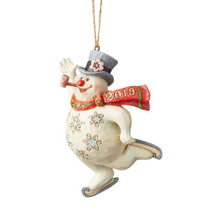 Annual Frosty Ornament Frosty Ice Skating - With Box