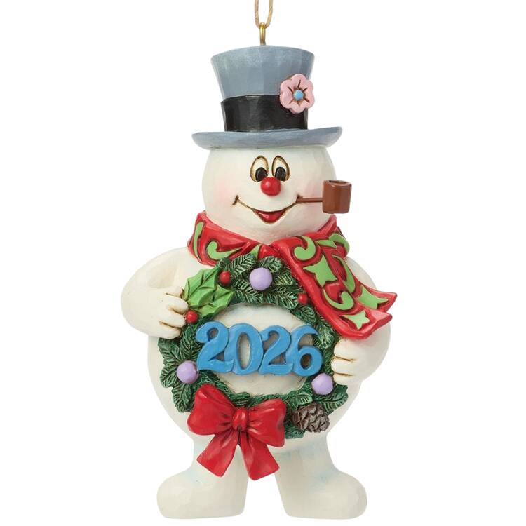 Annual Frosty Ornament Frosty With Wreath - Boxed