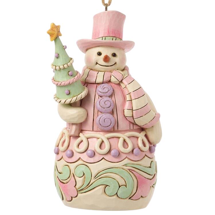 Heartwood Sweets Snowman With Tree Ornament - Boxed