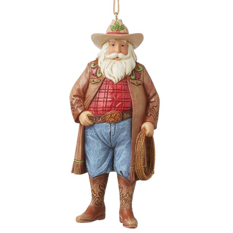 Santa Ornaments Western Santa - Boxed