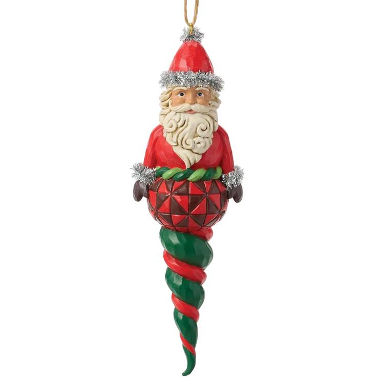Santa Ornaments Santa Finial Shape - Boxed