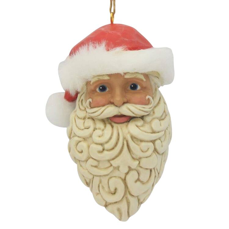 Santa Ornaments Large Santa Head - Boxed