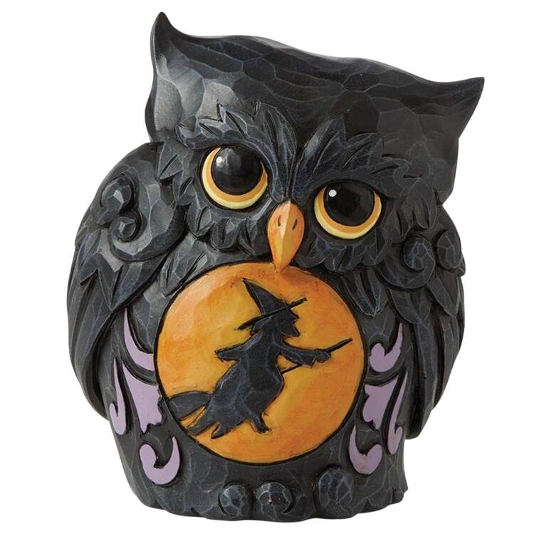 Halloween Minis Mini Halloween Owl With Scene - Boxed