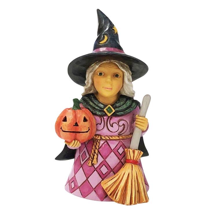 Halloween Minis Mini Witch Holding Pumpkin - Boxed