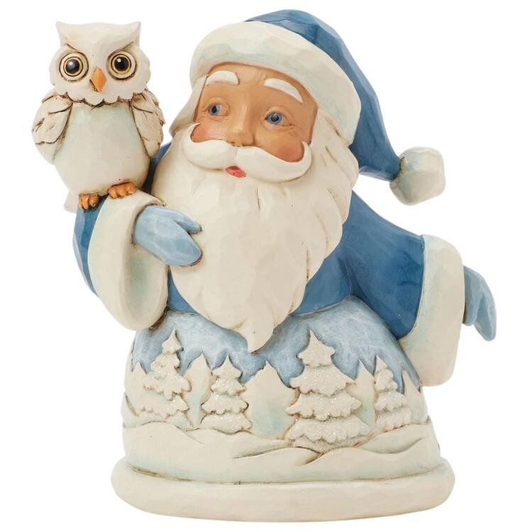 Christmas Minis Mini Blue Santa With Owl - Boxed