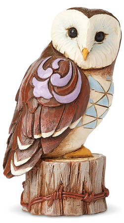 Garden Bird Minis Mini Owl On Tree Stump - Boxed