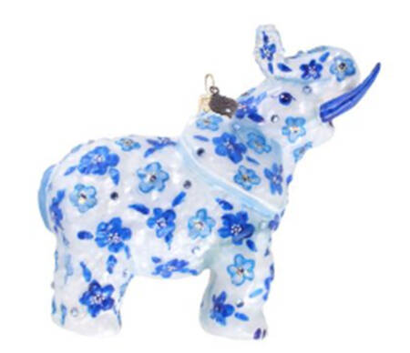 Delft Garden Ornament Collection Bouquet Elephant - Boxed