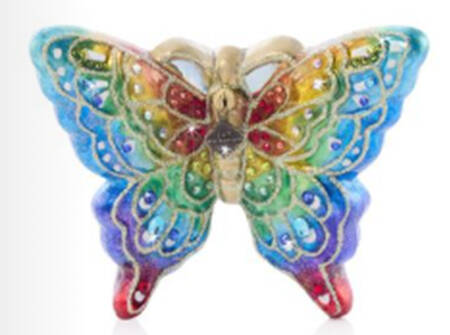 Flora Fauna Ornament Collection Rainbow Butterfly - Boxed