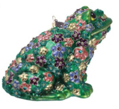 Flora Fauna Ornament Collection Floral Frog - Boxed