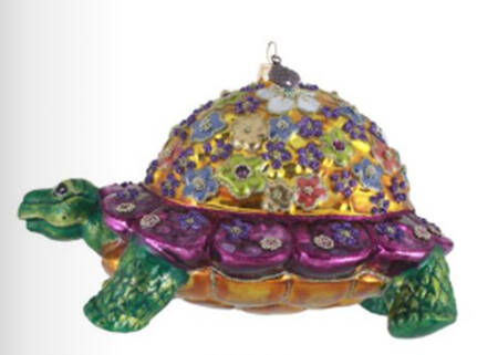Flora Fauna Ornament Collection Floral Terrapin (Turtle) - With Box