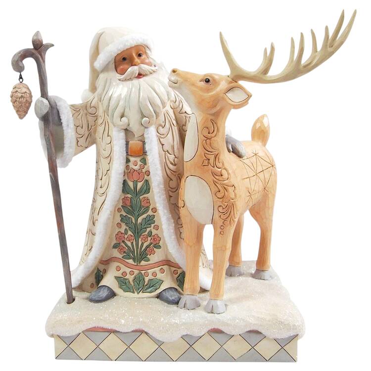White Woodland Santas Nature's Wonder - Boxed