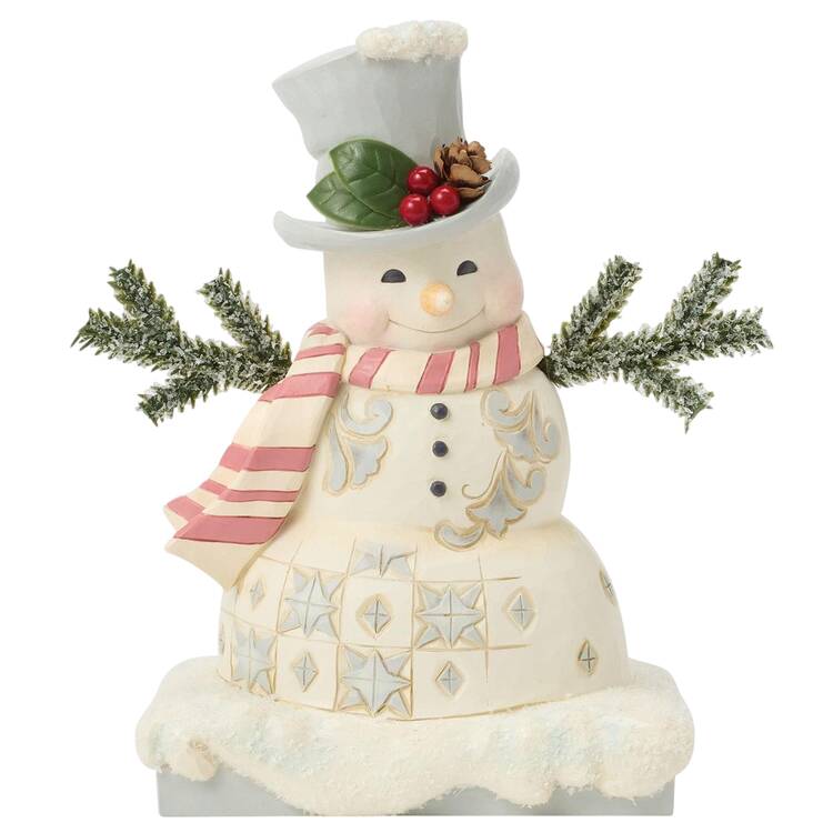 White Woodland Snowman Woodland Winter Welcome - Boxed