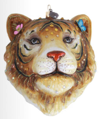 Safari Ornament Collection Crowned Ember (Tiger Head) - Boxed