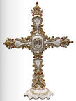 Holiday Decor Figurine Collection Francis Jeweled Cross - Boxed