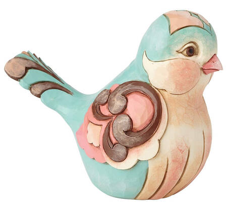 Floral Bird Collection Bright Skies Ahead - Aqua & Coral - No Box