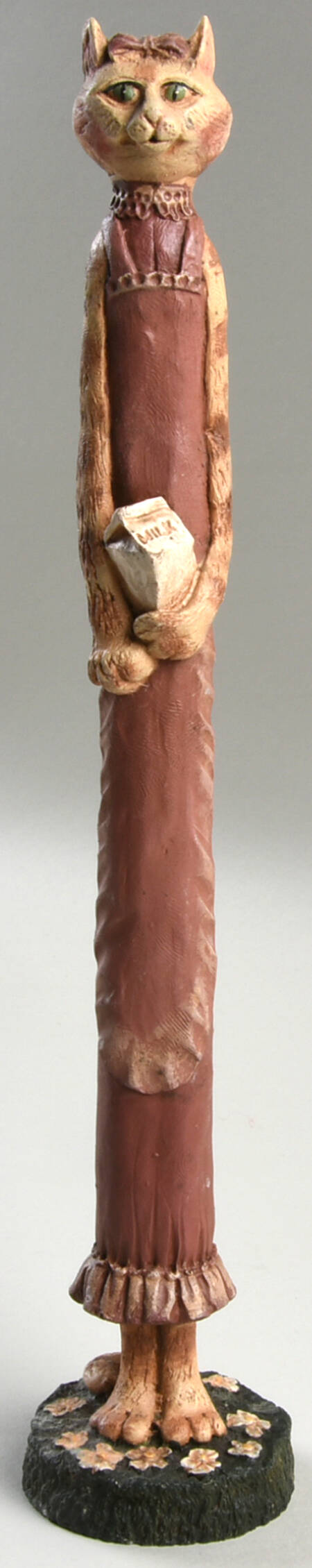 Pencil Cats Pink Dress, Holding Milk - No Box