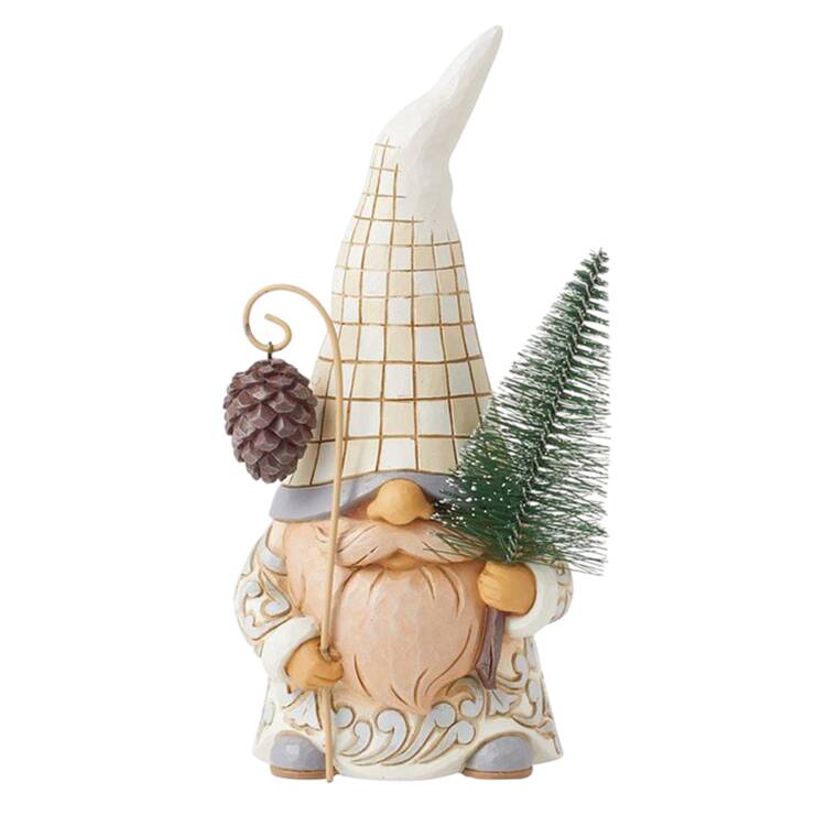 White Woodland Gnomes Perfect Pinecone - Boxed