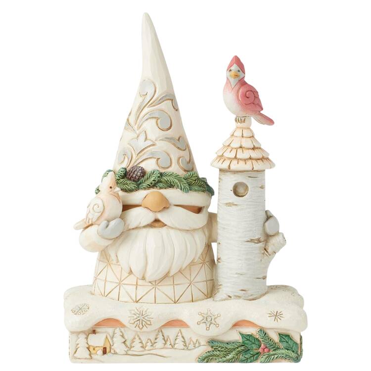 White Woodland Gnomes Holiday Guests - Boxed