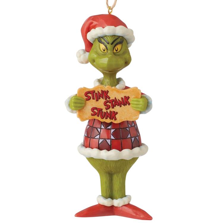 Grinch PVC Message Ornaments Stink Stank Stunk - No Box