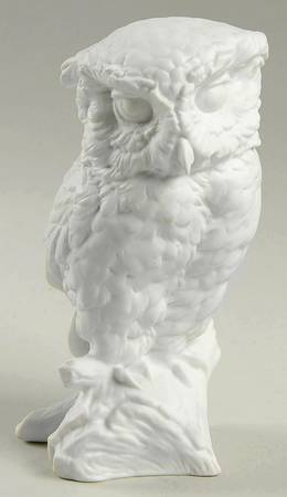 Birds Screech Owl-White Bisque - No Box
