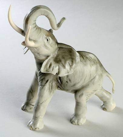 Wild Animals Elephant Jumbo-Color Bisque - Boxed