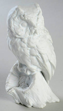 Birds Screech Owl (White Bisque) - Boxed