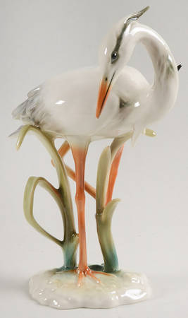 Birds Heron-Color Glaze - Boxed