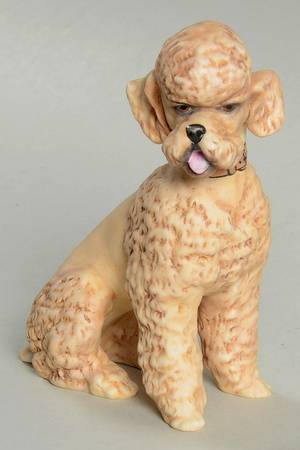 Dogs Brown Poodle-Colored Bisque - Boxed
