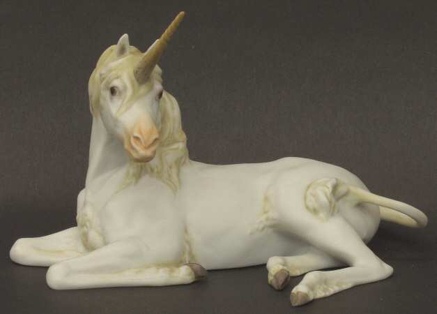 Horses Lying Unicorn (Colored Bisque) - Boxed