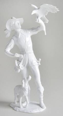 Old World Life Falconer (White Glaze) - Boxed