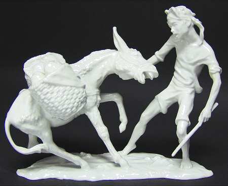 Horses Donkey Group-White Glaze - Boxed