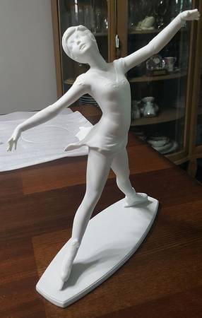 Sports Ice Skater-White Spread Eagle - Boxed