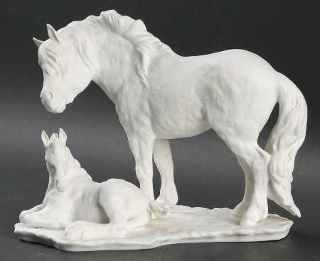 Horses Pony Group (White Bisque) - No Box