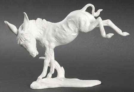 Horses Kicking Donkey - White - Boxed
