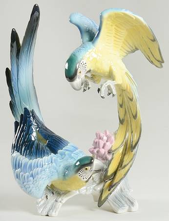 Birds Parrot Group(Colored Glaze) - Boxed