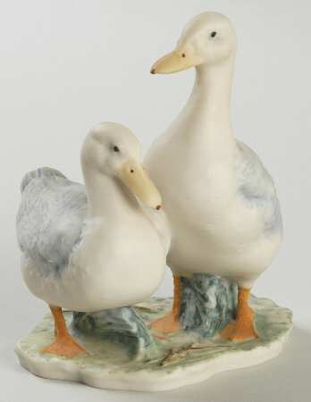 Birds Pair Of Ducks (Colored Bisque) - No Box